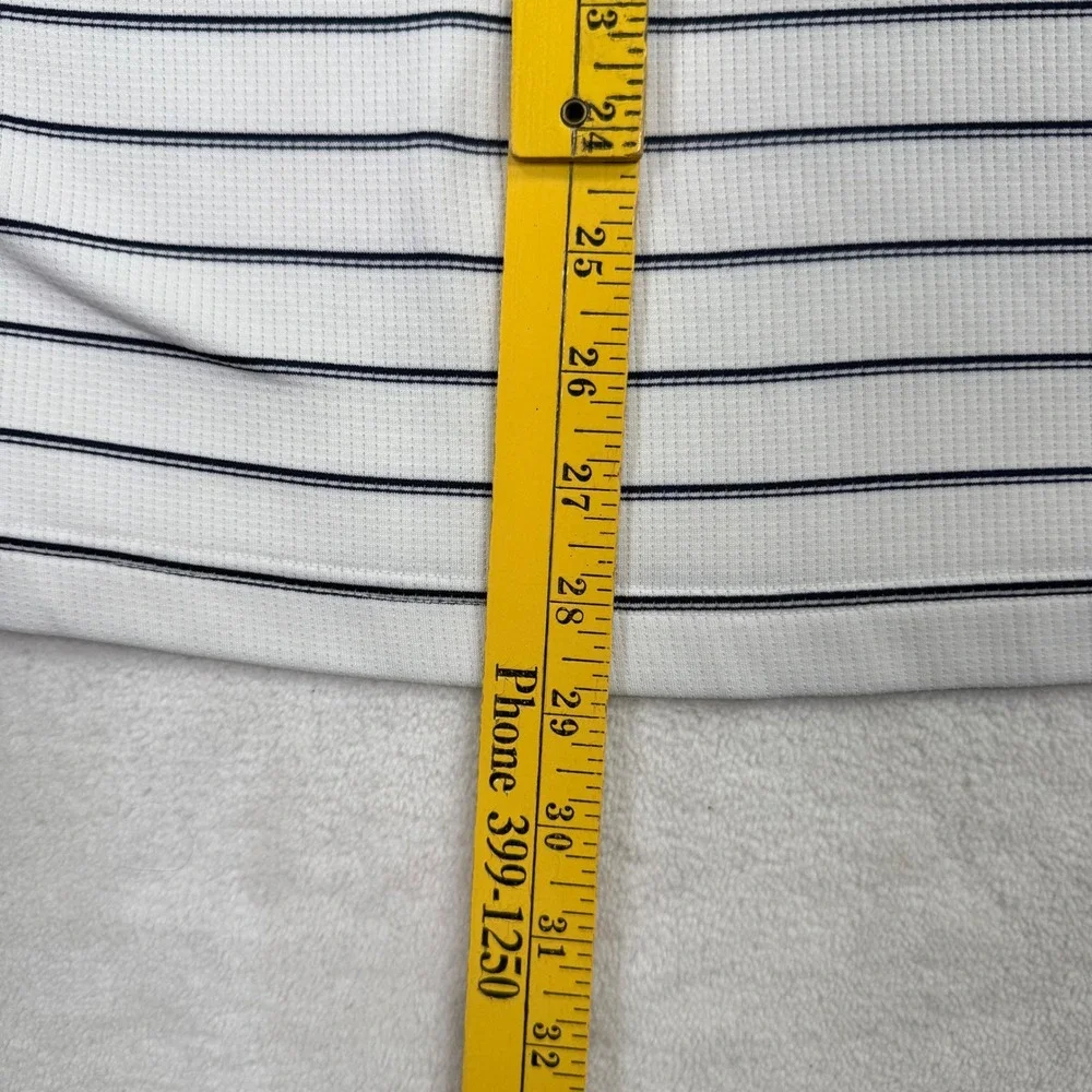 Nike Performance‎ Mens Golf Polo Shirt White Blue Striped Large 288311-100